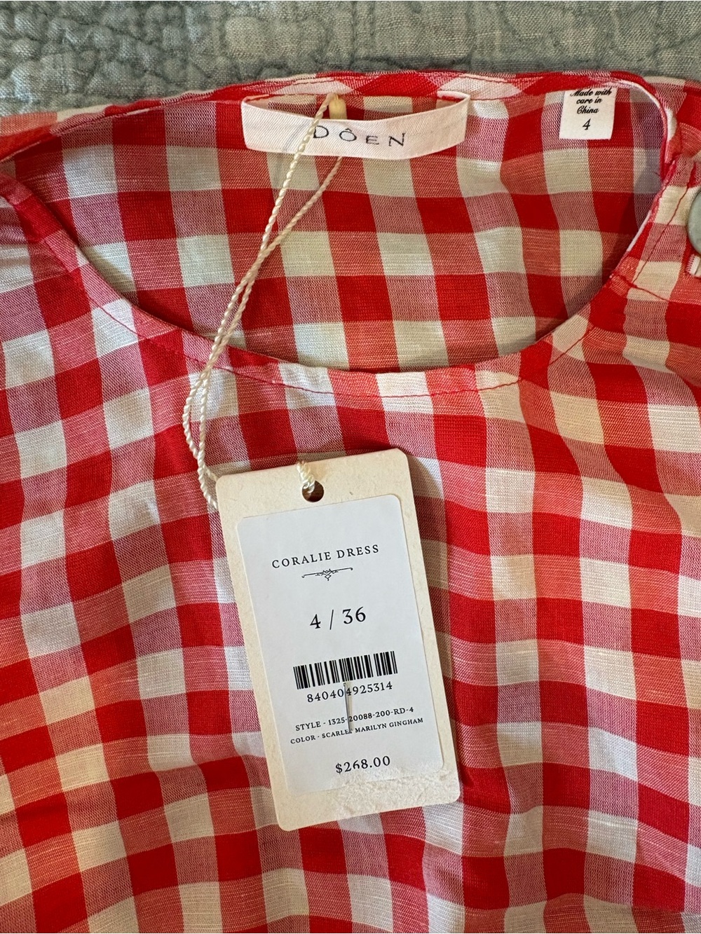 Doen Coralie Gingham Mini Shift Dress - Picture 4 of 5